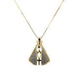 Cross Pendant Necklace Copper CZ Colar Feminina