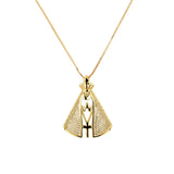 Cross Pendant Necklace Copper CZ Colar Feminina