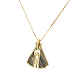 Cross Pendant Necklace Copper CZ Colar Feminina