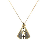 Cross Pendant Necklace Copper CZ Colar Feminina