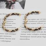 Leopard Hoop Earrings CZ Bridal Wedding Party Jewelry