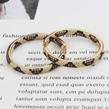Leopard Hoop Earrings CZ Bridal Wedding Party Jewelry