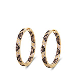 Leopard Hoop Earrings CZ Bridal Wedding Party Jewelry