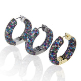 Copper CZ Round Hoop Earrings Women Jewelry Brincos