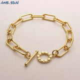 Oil Chunky Charms Bracelets with Zircon Eye Dangle Bangles