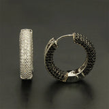 Multicolor CZ Big Round Hoop Earrings Party Jewelry
