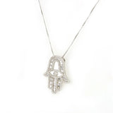 2 Copper CZ Palm Pendant Necklaces Women's Jewelry