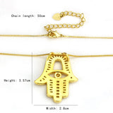 2 Copper CZ Palm Pendant Necklaces Women's Jewelry