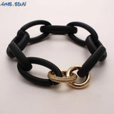 Vintage Resin Buckle Chain Bracelet for Women