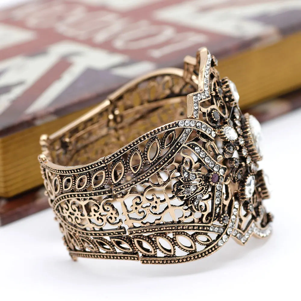 SUNSPICE-MS Big Bangle for Women Antique Vintage Cuff Bracelet Morocco Ethnic