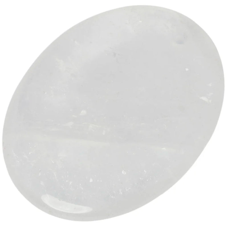 Natural Rock Quartz Thumb Worry Stone Palm Stone Pendant