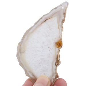 5Pcs Natural Irregular Crystal Slice Pendant for DIY Jewelry