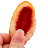 5pcs Red Orange Agate Stone Slice Pendant Drilled Holes DIY Decoration