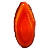 5pcs Red Orange Agate Stone Slice Pendant Drilled Holes DIY Decoration