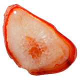 5pcs Red Orange Agate Stone Slice Pendant Drilled Holes DIY Decoration