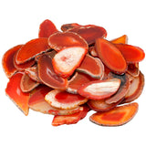 5pcs Red Orange Agate Stone Slice Pendant Drilled Holes DIY Decoration