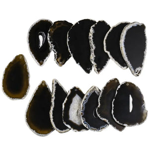 5pcs Agate Crystal Slice Pendant DIY Jewelry Home