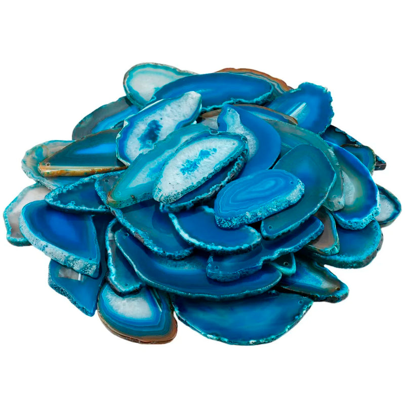 5pcs Agate Slice Irregular Shape Pendant DIY Jewelry Accessories