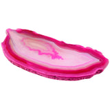 5pcs Fuchsia Agate Stone Slice Pendant Irregular Shape DIY Jewelry