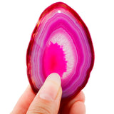 5pcs Fuchsia Agate Stone Slice Pendant Irregular Shape DIY Jewelry