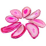 5pcs Fuchsia Agate Stone Slice Pendant Irregular Shape DIY Jewelry