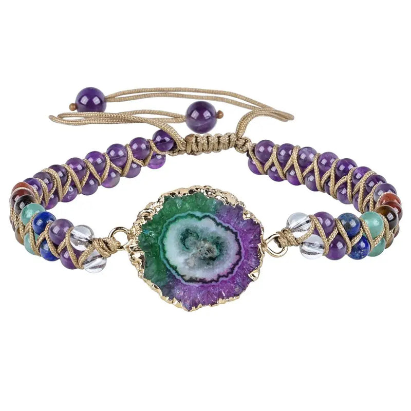 7 Chakra Crystal Double Layers Braided Bracelets for Women