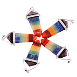 7 Chakra Stone Pendant Metaphysical Crystal Point Healing