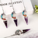 Chakra Stones Healing Crystal Point Pendulum Tree of Life Wicca Balancing