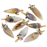 Wire Wrapped Faceted Crystal Healing Point Pendant with Reiki Charms