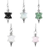 Merkaba Star Stone Pendulum Chakra Reiki Healing Crystal Dowsing