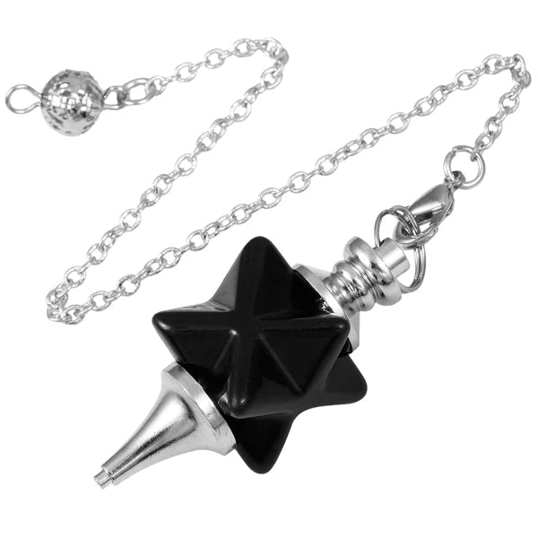 Merkaba Star Stone Pendulum Chakra Reiki Healing Crystal Dowsing