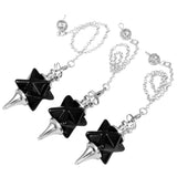 Merkaba Star Stone Pendulum Chakra Reiki Healing Crystal Dowsing