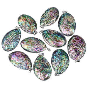 Abalone Shell Healing Stone Pendant for Necklace