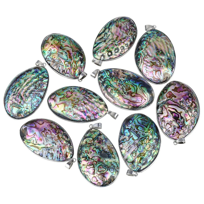 Abalone Shell Healing Stone Pendant for Necklace