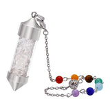 Rock Quartz Crystal Pendulum Reiki Healing Chakra Point Dowsing