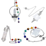 Rock Quartz Crystal Pendulum Reiki Healing Chakra Point Dowsing