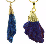 Titanium Coated Tourmaline Crystal Pendant