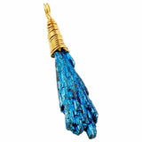 Titanium Coated Tourmaline Crystal Pendant