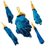 Titanium Coated Tourmaline Crystal Pendant