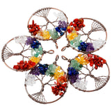 Natural Crystal Stone Pendant Tree of Life Chakra Jewelry