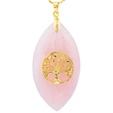 Oval Chakra Stone Amulet Pendant Necklace Healing Reiki Fairy Necklace