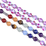 Purple Crystal Chips Wish Bottle Pendulum Necklace for Unisex