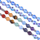 Purple Crystal Chips Wish Bottle Pendulum Necklace for Unisex