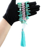 Two-Tone Rock Quartz Charms Pendant With Tassel