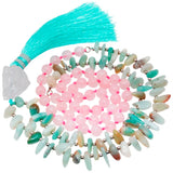 Two-Tone Rock Quartz Charms Pendant With Tassel
