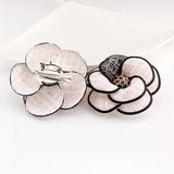 SUQI Flower Brooch Cloth Art Enamel Camellia Brooch Pins & Brooches