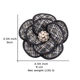 SUQI Flower Brooch Cloth Art Enamel Camellia Brooch Pins & Brooches