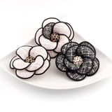 SUQI Flower Brooch Cloth Art Enamel Camellia Brooch Pins & Brooches