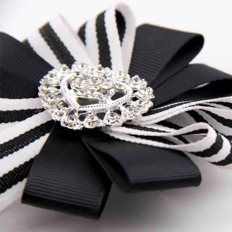 SUQI Vintage Sun Flower Brooches Neck Pins Ribbon Brooches