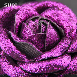 SUQI Shinning Powder PU Lapel Dress Brooch Pin